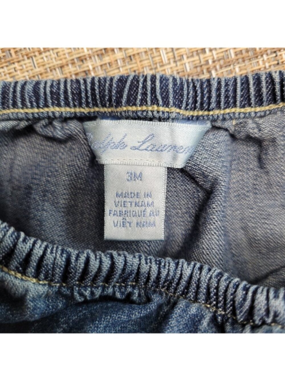 Ralph Lauren Baby Girl’s Denim Dress & Bloomer Indigo Blue Pony Size 3M - Picture 7 of 10